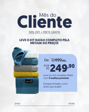 Kit Completo Raffah - 2 toalhas de Banho, 1 de Rosto e 1 de Piso Residêncial Branca